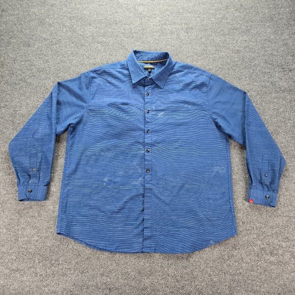 McDonalds Shirt Mens 2XL Tall Blue‎ Button Up Long Sleeve Employee Uniform - Picture 1 of 11